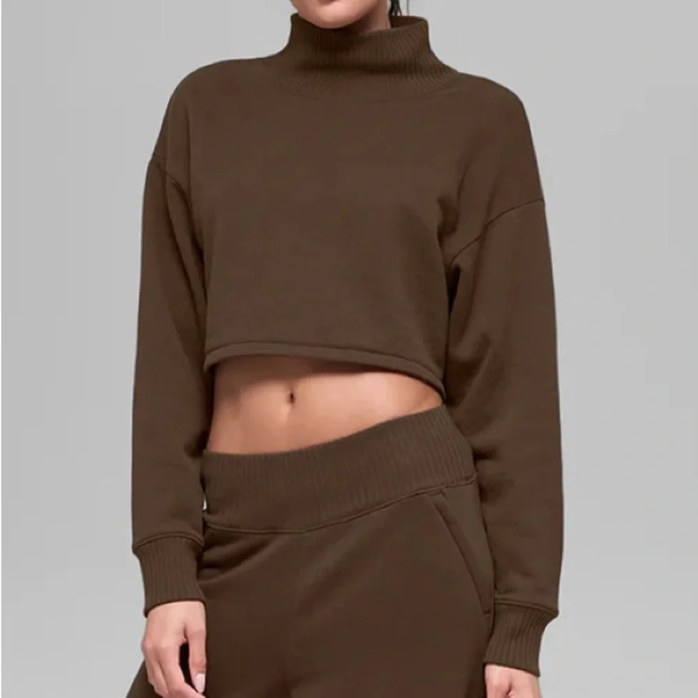 Alo Yoga Cropped Serenity Coverup Expresso S